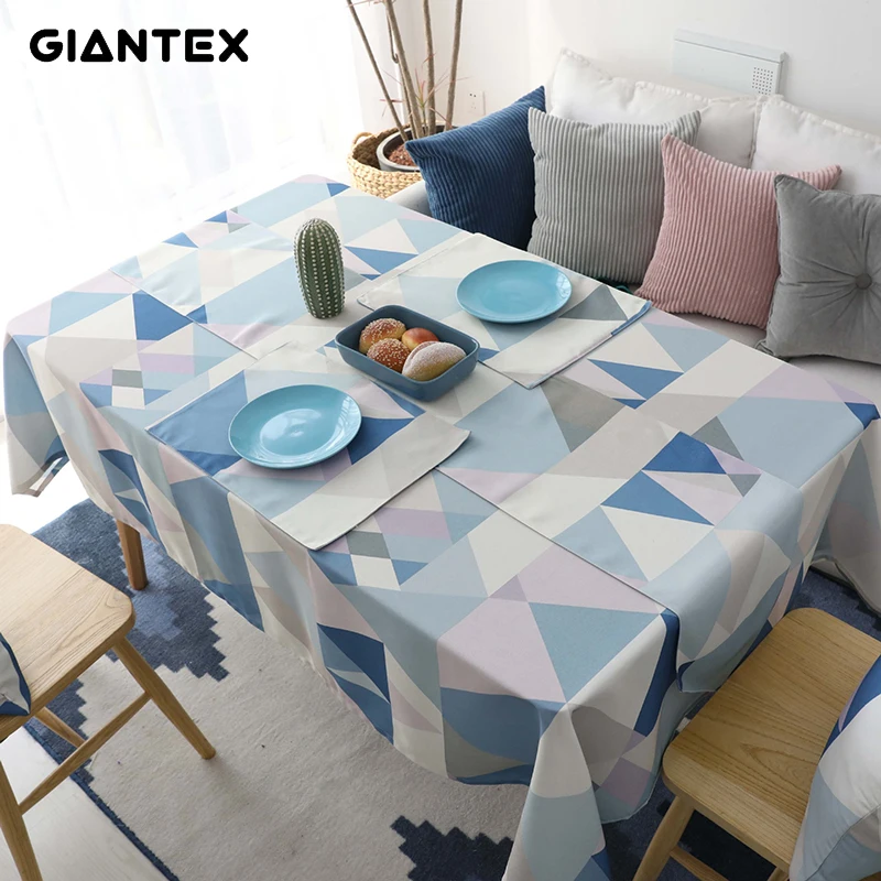 GIANTEX Waterproof Table Cloth Cotton Tablecloth Rectangular Tablecloths Dining Table Cover Obrus T