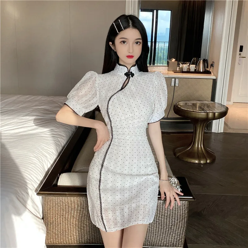 Women Korean Style Elegant Qipao Girl Princess Wedding Evening Dress ...