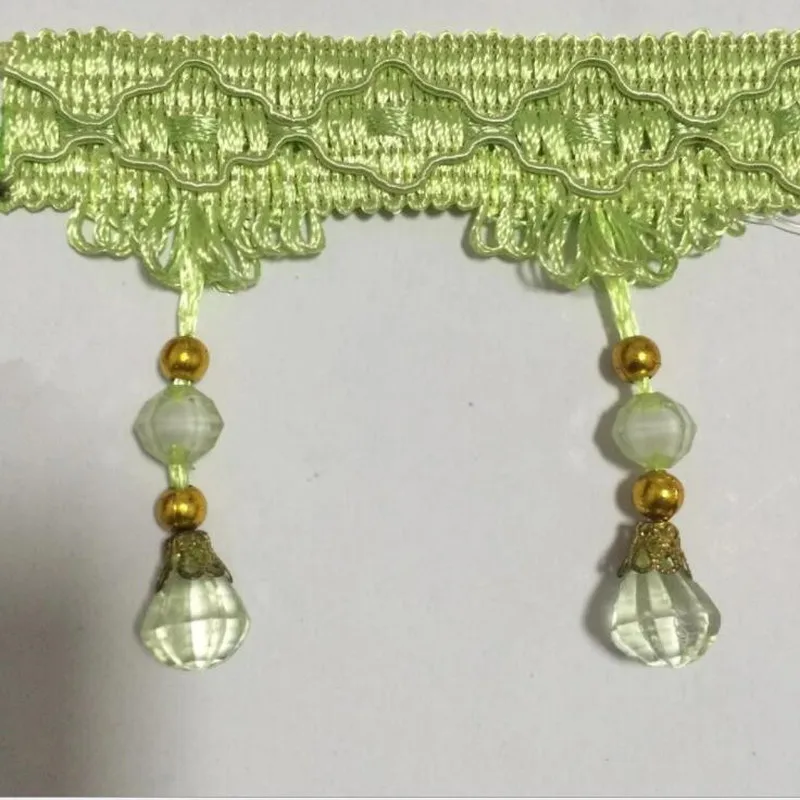 Gold Silver Lace Trim Sequins Fringe Lace Fabric Tassel Ribbon Hanging DIY Wedding Party Crafts Handmade Sewing Curtain Trim 1m