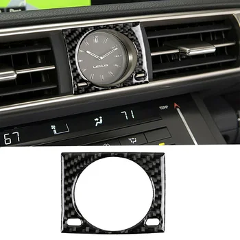 

Accessories New Carbon Fiber Black Decorative Frame Sticker Center Console Clock Cover Trim For Lexus IS250 NX200 300hCT200t