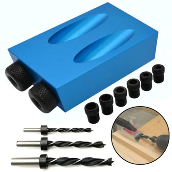 

13pcs/Set 15° Pocket Hole Screw Jig With Dowel Drill Carpenters Wood Joint Tool Perfect Tool For Woodworking