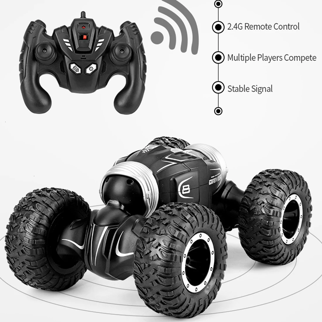 JJRC 1:16 2,4G 4WD двухсторонний RC деформационный трюк автомобиль внедорожный автомобиль высокоскоростной грузовик-красный