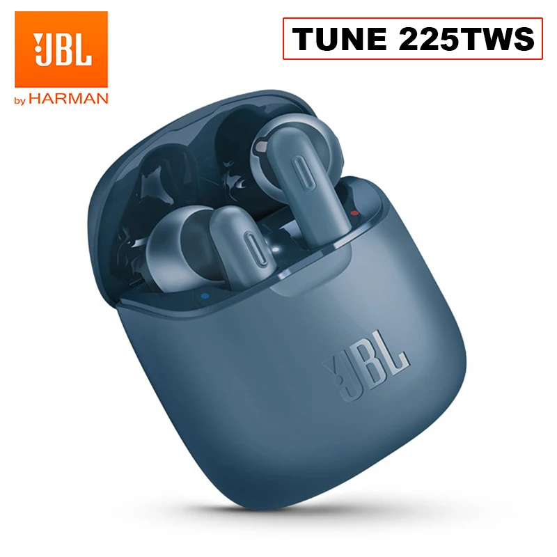 JBL TUNE 225TWS True Wireless Bluetooth Earphones T225TWS Noise Reduction Stereo Earbuds Bass Sound Headphones Mic Charging Case