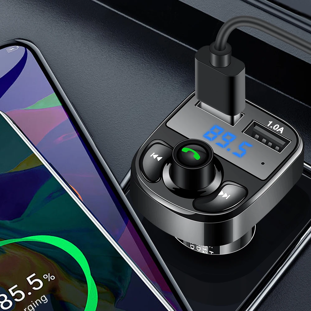 FM-трансмиттер Aux-модулятор Bluetooth 4 0 автомобильный комплект громкой связи