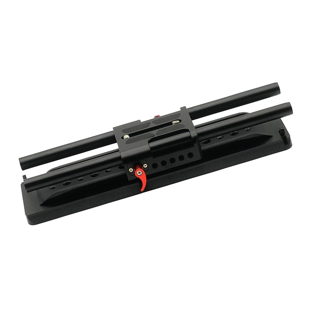 Aluminum Alloy Camera Base Plate Quick Release Plate System for 15mm Rod Systems SLR DSLR Camera Studio Photography Accessories