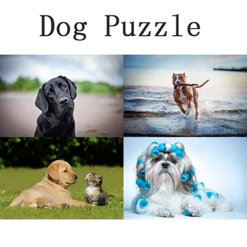 

1000 Piece Educational Pet dog Custom Wooden Puzzles Cartoon Animas Intelligence Kids Brain Teaser Children/Adult Jigsaw Gifts