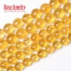 AAA+ Natural Citrines Crystal Beads Yellow Quartz Natural Stone Beads For Jewelry Making DIY Bracelet Necklace15'' 4/6/8/10/12mm ► Photo 2/5