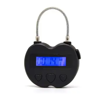 LCD 디스플레이 스마트 시간 잠금 다기능 여행 전자 타이머, 방수 USB 충전식 임시 타이머 자물쇠