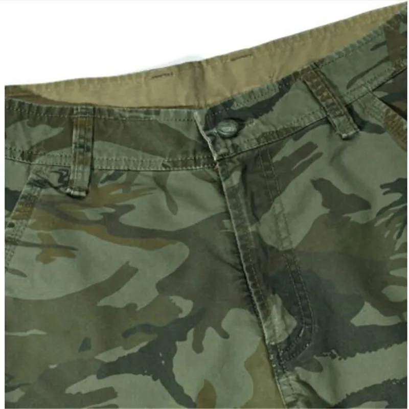 New Cargo Shorts Men Top Design Camouflage Military Army Khaki Shorts Homme Summer Outwear Hip Hop Casual Cargo Camo Men Shorts