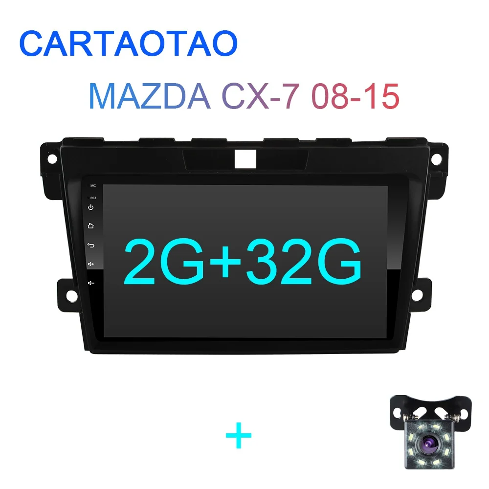 2G+ 32G " 2din Android 8,1 GO автомобильный dvd-плеер для MAZDA CX-7 CX7 CX 7 2008 2009- автомобильный Радио gps навигация wifi BT плеер - Цвет: 2G-32G-SXT