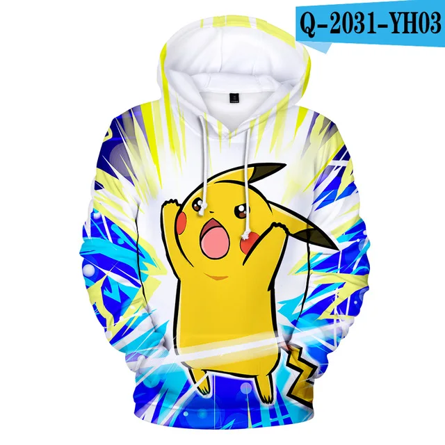 Pikachu Pokemon Go 3D Graphic Sweatshirt Hoodies Men Women Umbreon Sweatshirts Hoodie Men Pullover Boys Game Jacket Clothes - Цвет: 3dwy-1047