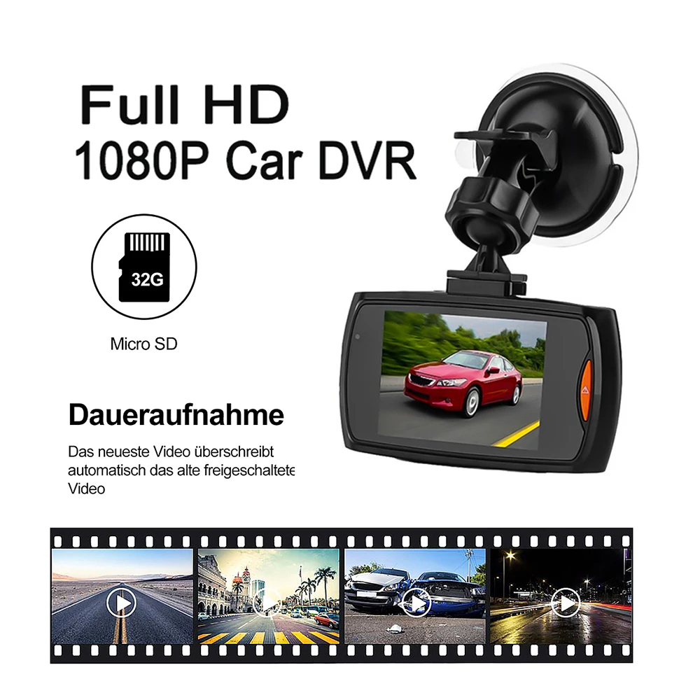 Видеорегистратор Full HD 120 градусов угловой рекордер с g датчиком циклическая