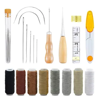 

Basic Leather Craft Stitching Sewing Hand Tool Kit Saddle Groover for DIY Leathercraft TUE88