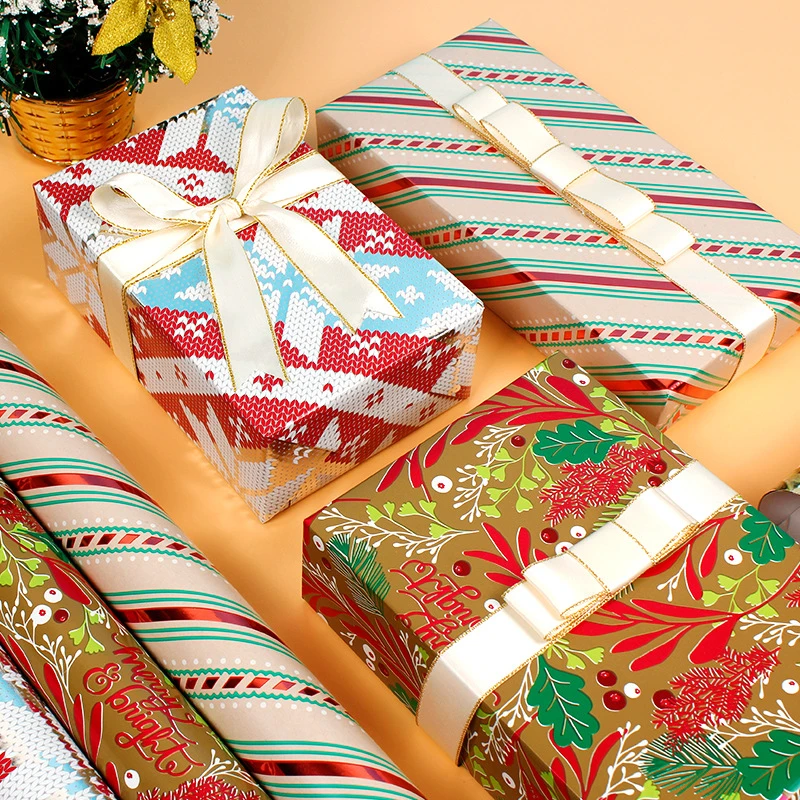 Gift Wrap 2 Sheets Merry Xmas Wrapping Paper 50x70cm