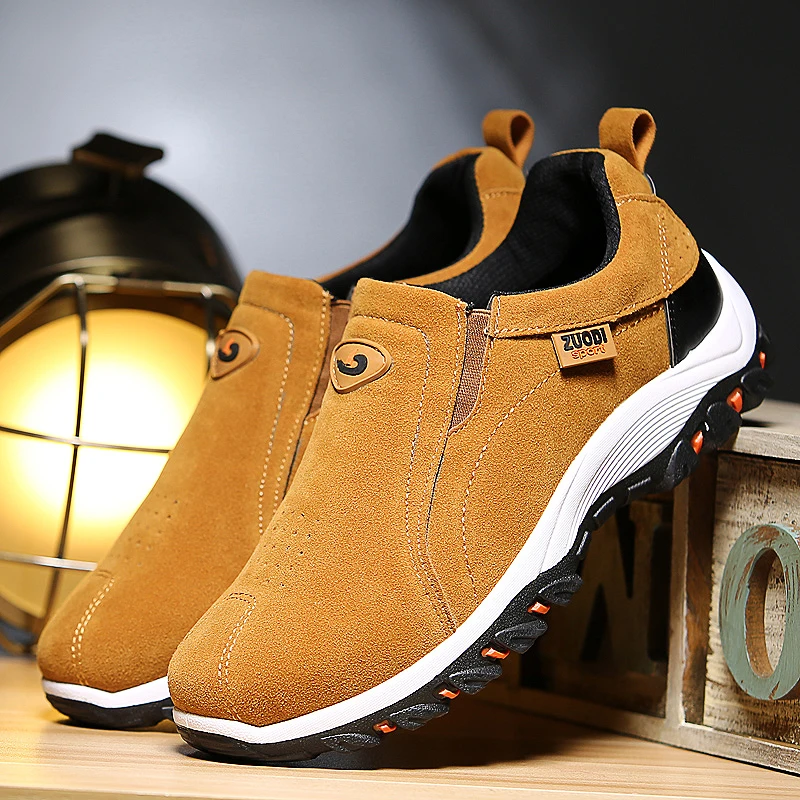 Men Casual Shoes Breathable Outdoor Sneakers Lightweight Walking Shoes Autumn Spring Men Loafers Slip On Dad Shoes Size 39 48