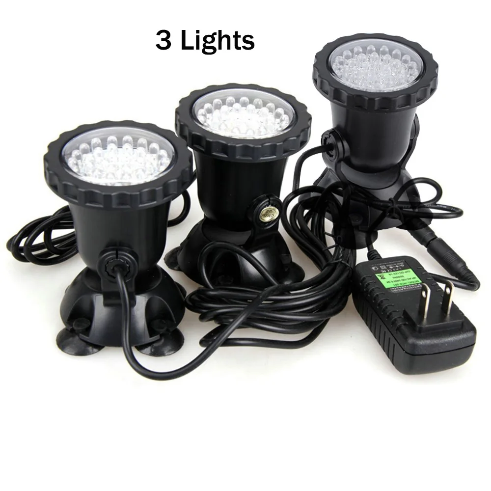 1Set 36 LED Underwater Spotlight IP68 Waterproof LED Lamp with Remote Control for Garden Aquarium Landscape Tank Fountains Pond underwater led Underwater Lights