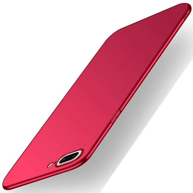 Роскошное тонкое матовое покрытие, жесткое защитное чехол для iPhone 7 8 6 6s plus 5s SE, полное покрытие, чехол для iPhone X XS MAX XR, чехол для телефона - Цвет: Красный