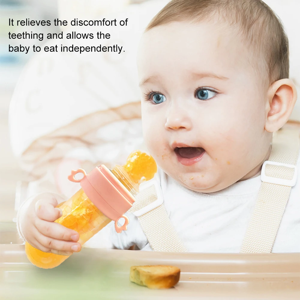 Silicone Feeder Teether Baby Feeding Bottle Teether Squeeze Bottle Spoon Feeder