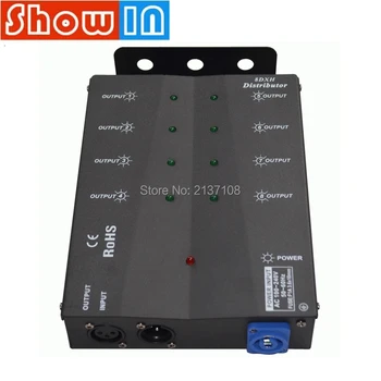 

DMX512 1990 Standard Signal Distributor 8DMX 110V 230V Amplifier Splitter Repeater XLR Pin3 With One Input CE UL Free Shipping