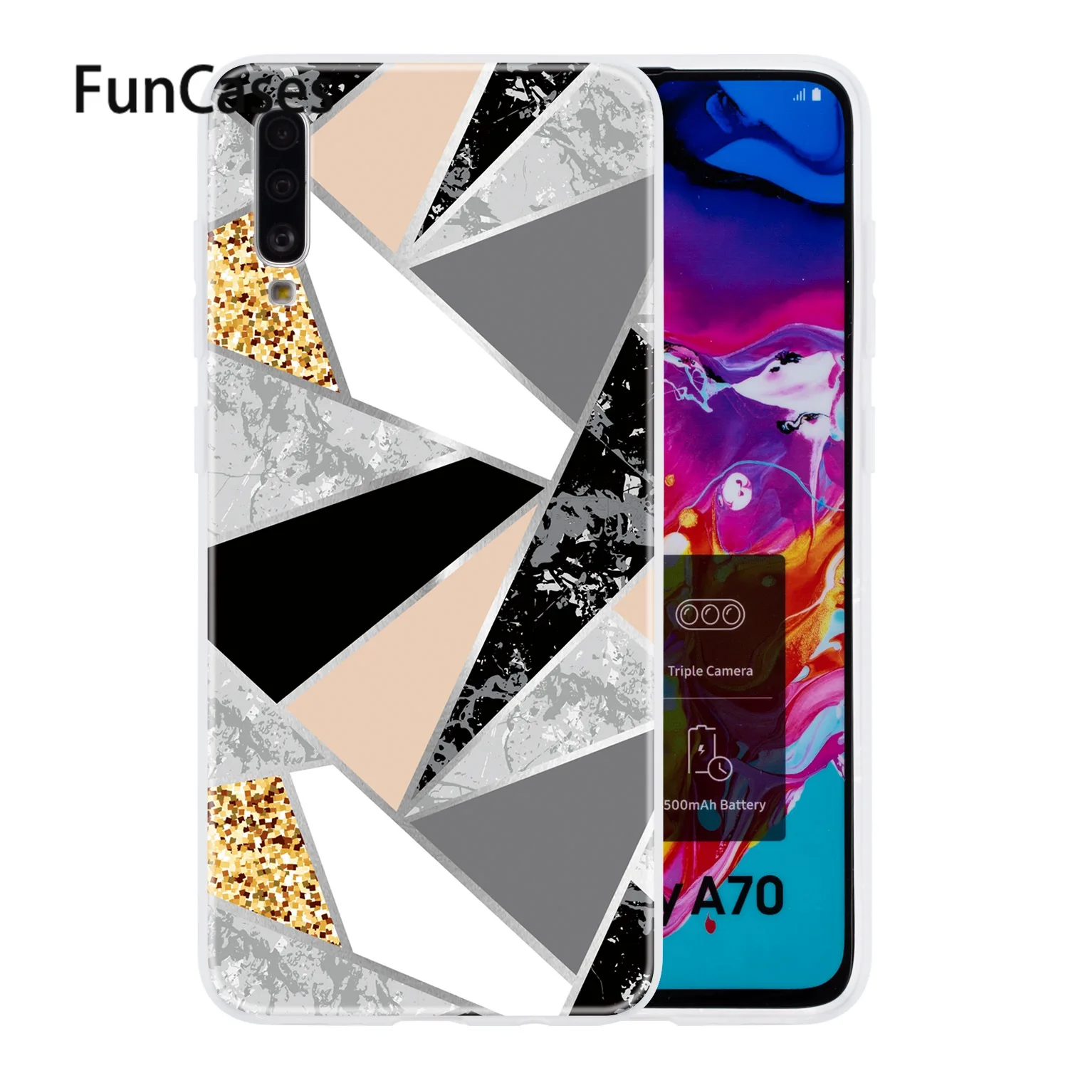 Мраморный силиконовый чехол s чехлы для samsung A70 задний Чехол мягкий Galaxy para A7