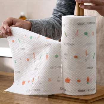

Universal Washed Printed Kitchen Towel Strawberry Paper Towels For Home Kitchen Merchandises Household Cleaning Tools