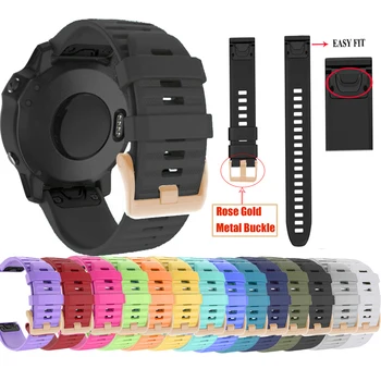 

26 22 20mm Watchband for Garmin Fenix 5 5X 5S Plus 3 3 HR Forerunner 935 Watch Quick Release Silicone Easy fit Wrist Band Strap