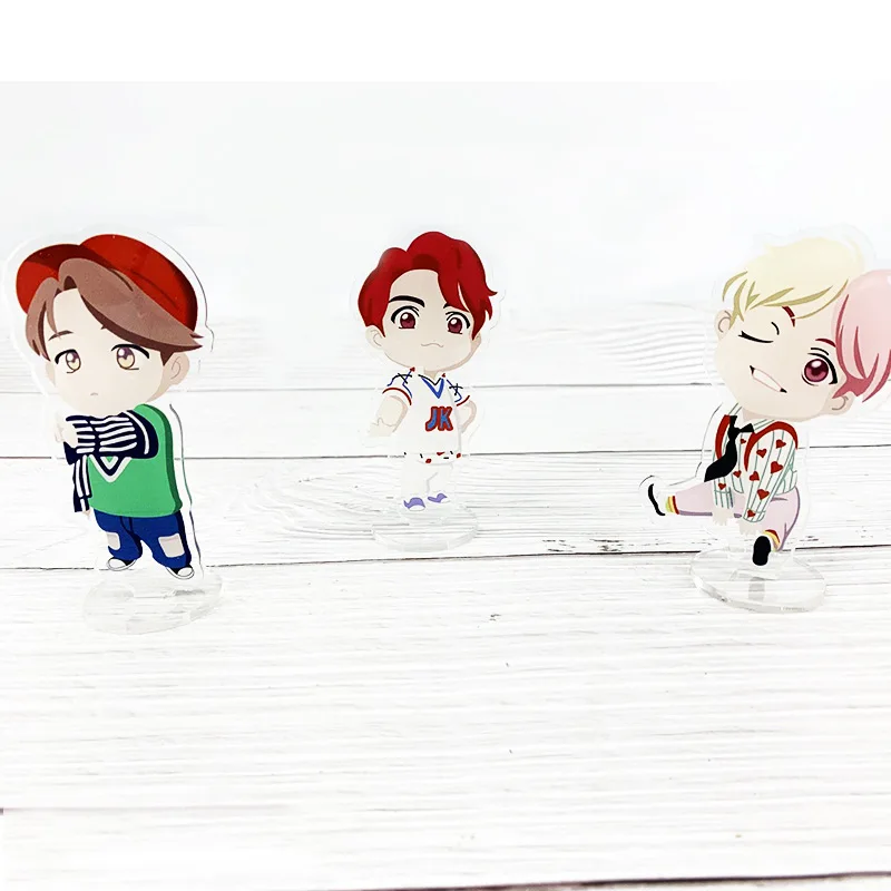 7 шт./лот Kpop J-HOPE suga RM Jimin V JungKook Jin мультяшное изображение акриловая модель на подставке игрушка в подарок