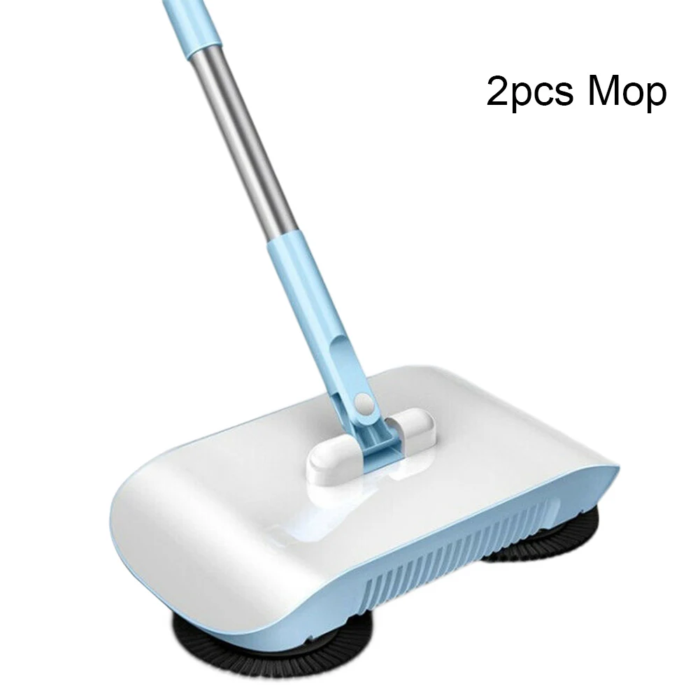 2pcs Rags 2 in 1 Hand Push Lazy Cleaning Sweeping Broom Set Home Sweeper with Rags SEP99 - Цвет: 2pcs Rags