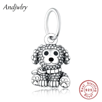 

Fit Original Charm Bracelets 925 Sterling Silver Poodle Puppy Dog Dangle Charm Pendants DIY Jewelry Berloque