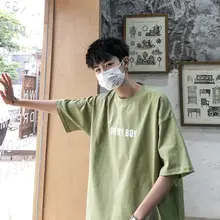 Camiseta de verano para hombres y mujeres, camisa informal de media manga con cuello redondo, letras estampadas, que combina con todo, elegante, 2021