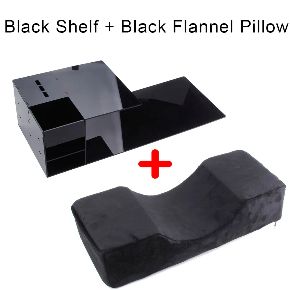 Black set D Наращивание ресниц подушка для шеи Memory Foam акриловая полка органайзер подставка салон красоты использование эргономичный шейный прививка инструмент для ресниц - Цвет: Black set D