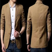 Новинка, Модный повседневный мужской блейзер, хлопковый, тонкий, корейский стиль, мужской пиджак, пиджак, блейзеры, мужские M-6XL, больше стилей