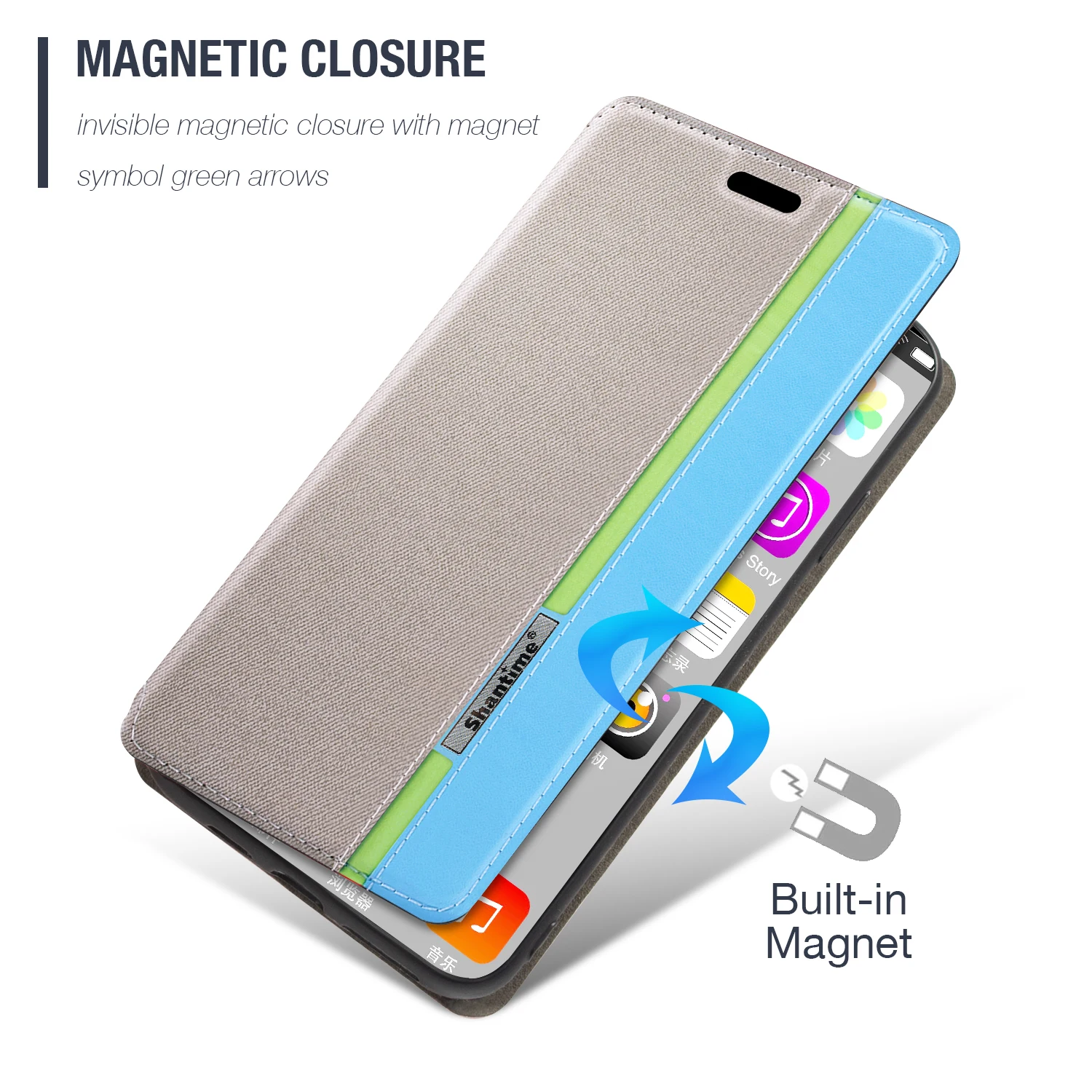 YBROY Funda Para Realme 9i 5G, Carcasa De Billetera De Cuero PU De Primera, Ranura De Tarjeta Y Stand Función, Flip Cover Case Para Realme 9i 5G.(Azul