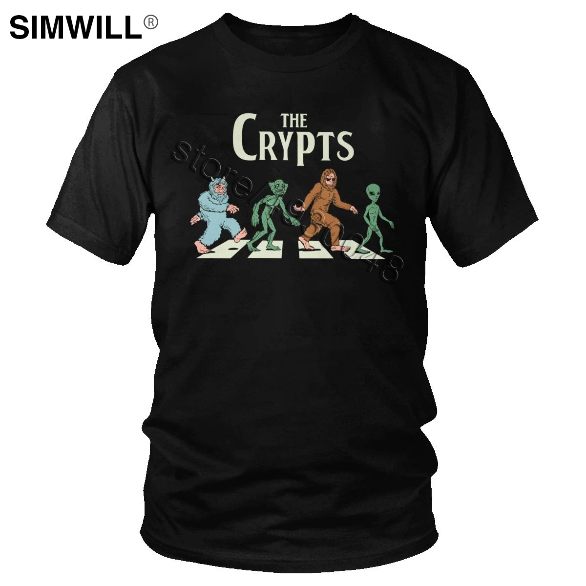Cryptid поездку футболка забавная Мужская с короткими рукавами хлопковые футболки