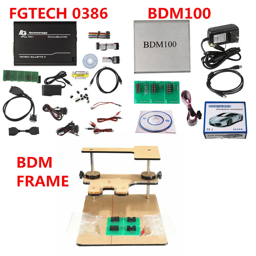 Новейшая версия fgtech V54 0386 с светодиодный программатор BDM 100 инструмент настройки FGTECH Galletto 4 Master v54 BDM OBD поддержка функции BDM - Цвет: 0386 BDM100 Frame