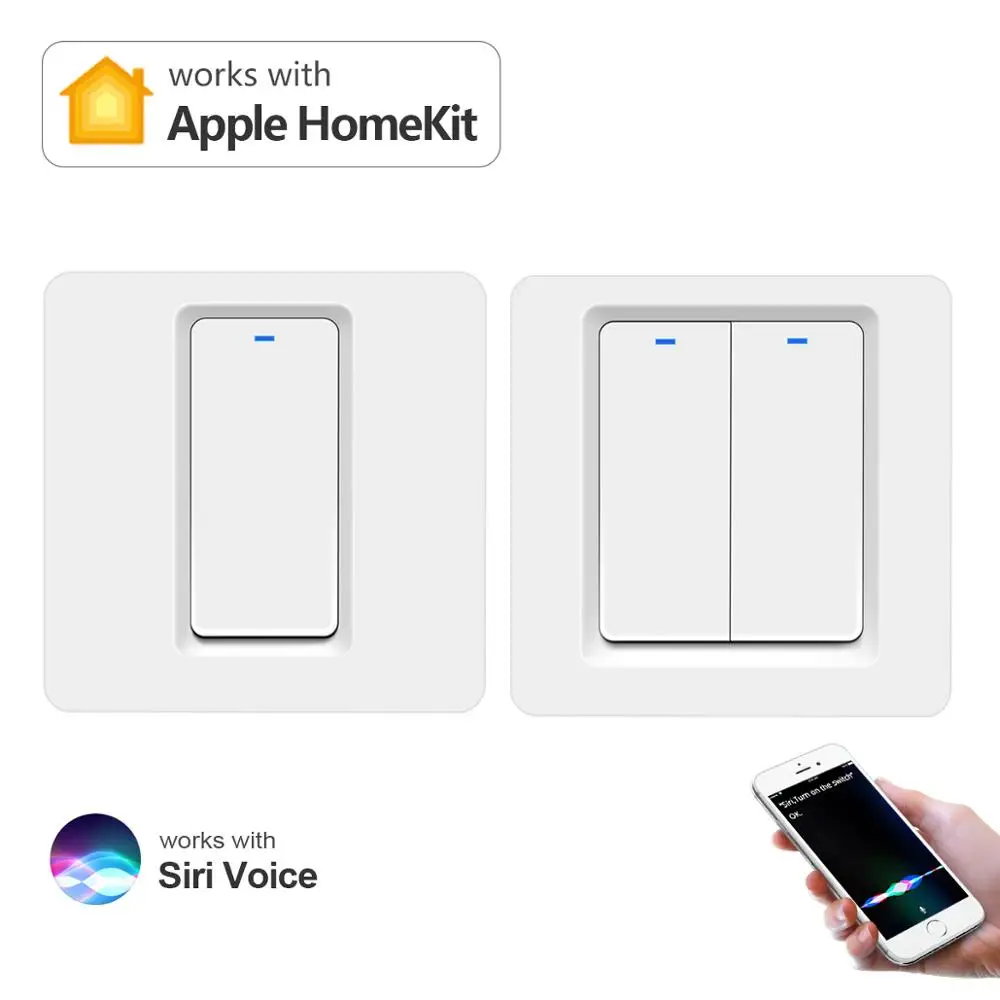 

Умный домашний комплект, Wi-Fi светильник переключатель AC 110-240 В, Голосовое управление, беспроводные кнопочные переключатели, выключатель для коридора, спальни, дома, настенный выключатель