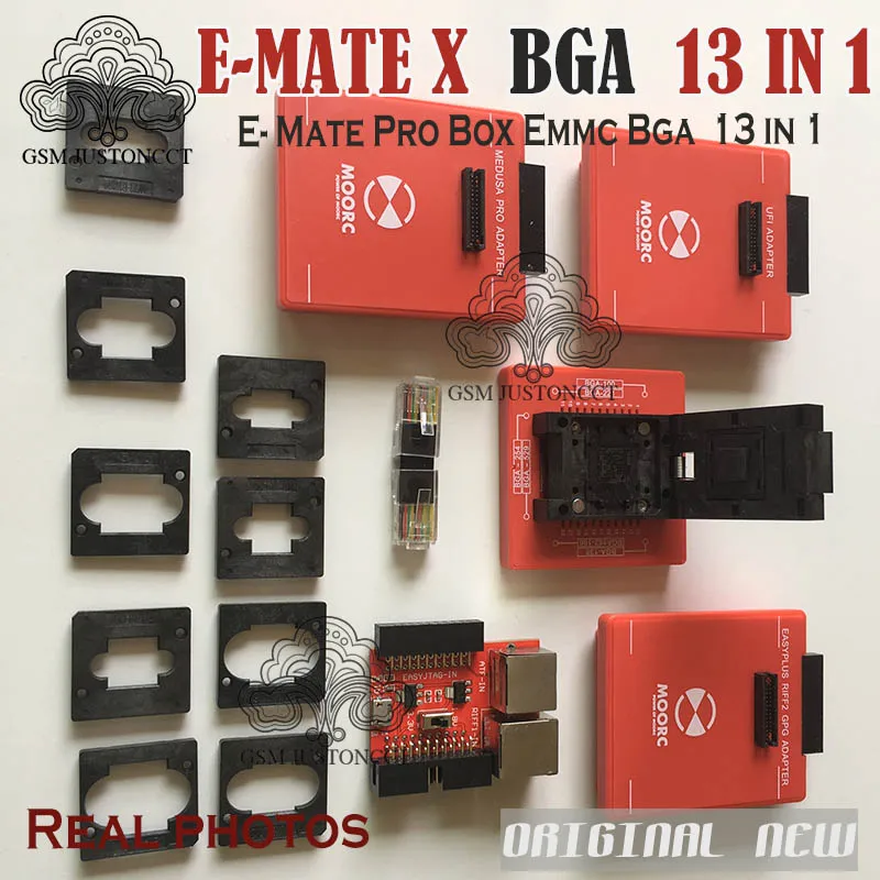 Новые оригинальные z3x-легкий JTAG плюс коробка+ E-MATE X 13 в 1/E-MATE X эмате коробка EMMC BGA 13 в 1