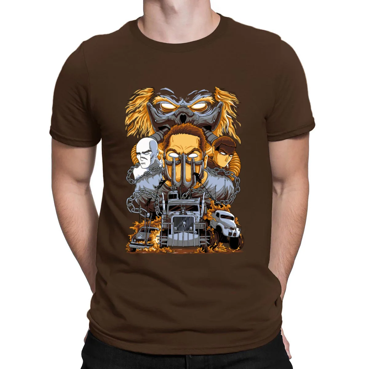 Mad Max футболки Мода Забавный каваи Мужская Футболка личность хип хоп Топ высшего качества круглый воротник