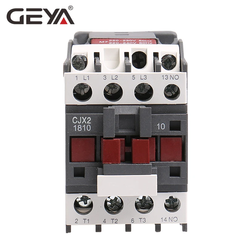 GEYA CJX2-1810 Din Rail магнитный контактор переменного тока цена 220V или 380V Промышленный контактор 18A 50/60Hz