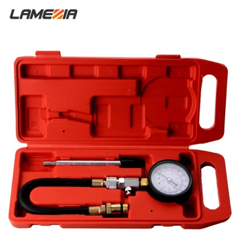 

LAMEZIA Compression Tester Kit Pressure Gauge For Motor Auto Petrol Gas Engine Cylinder Car Motorcycle With Adapter