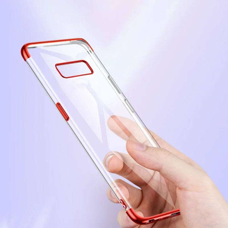 Для Samsung galaxy s10 s20 plus чехол 3D с лазерным покрытием бампер TPU Мягкий Прозрачный для