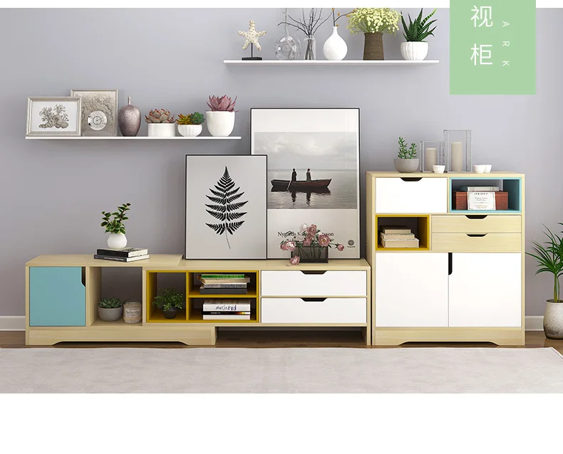 Тумба под телевизор, стол с чайником, современный минималистичный раздвижной напольный шкаф, Скандинавская мебель для гостиной, маленький шкаф для квартиры