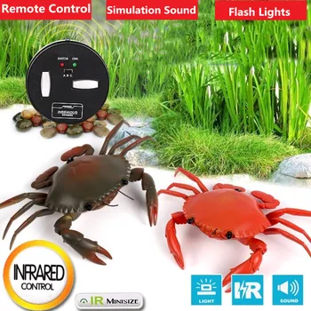 Robot granchio RC intelligente con luci lampeggianti e suoni simulati, modello granchio ad alta simulazione, design classico.