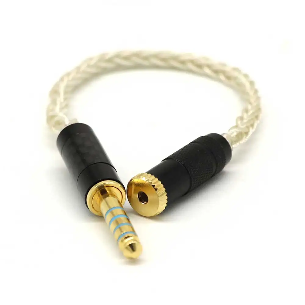 Качественный 5N Медный Серебряный смешанный 4,4 мм штекер 2,5 3,5 мм Женский аудио кабель для наушников HIFI адаптер для гарнитуры MP3 плеер Телефон