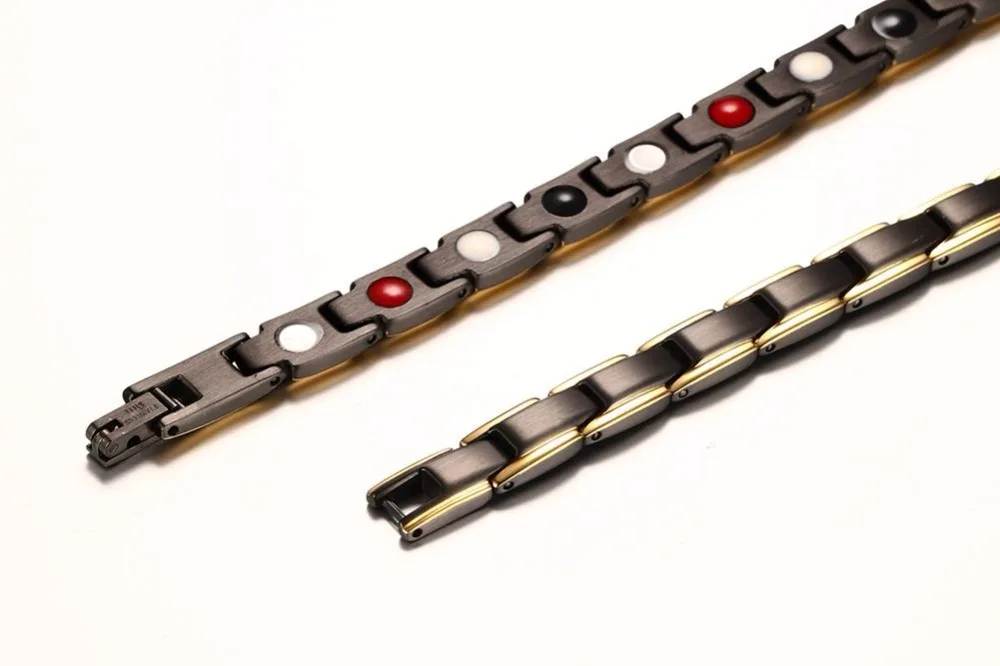 Mens Womens Magnetic Necklaces Stainless steel Health Energy Magnetic Ion Germanium Necklace Pain Relief for Neck Arthritis Men Collares Hombre collares collier colar choker 14