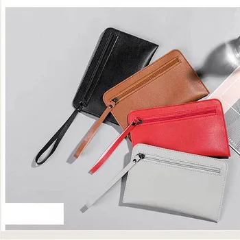 

New Fashion Vintage PU Leather Women Lady Wallet Clutch Short Small Coin Purse Brand New Soft Solid Zipper Square Clutch Bag