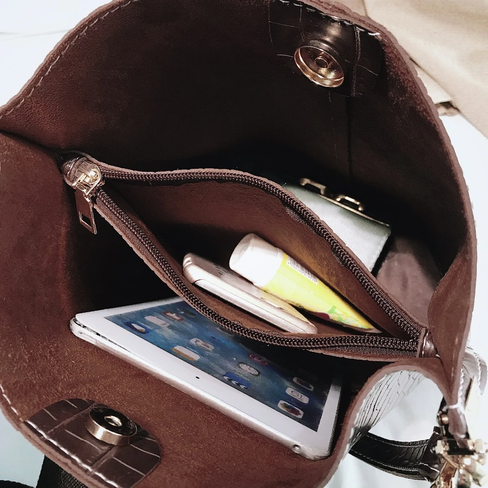 Винтажные кожаные сумки через плечо с каменным узором для женщин, новинка, сумка через плечо, модные женские сумки и кошельки, сумка-мешок