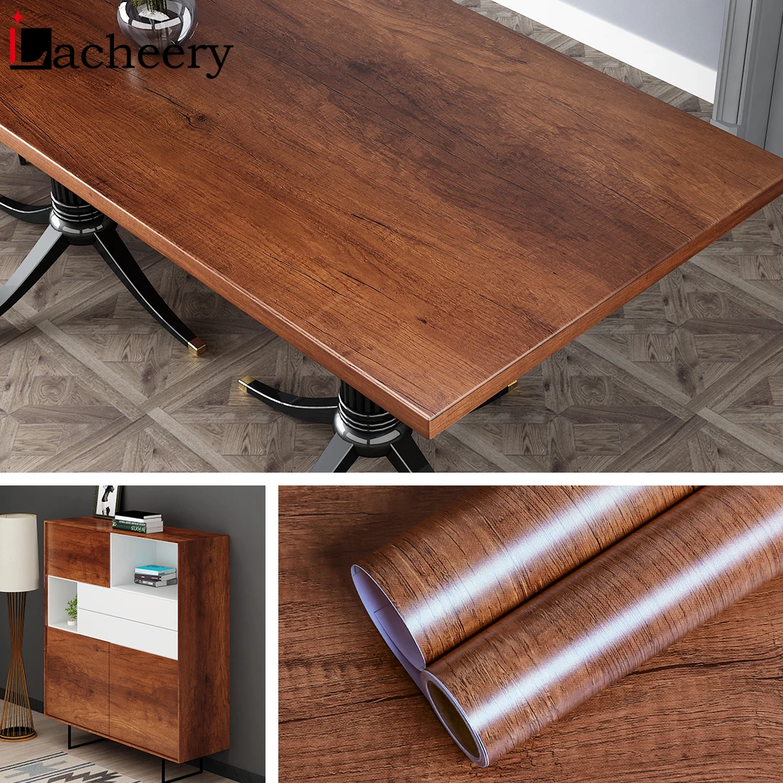 Текстура древесины письменный стол обои самоклеящиеся Водонепроницаемый ПВХ