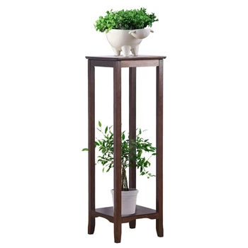 

Flower Shelf Room Built-in Shelf Flower Pot Holder Living Room Floor-standing Flower Stand Solid Wood Bamboo Green Dew Simple Fl