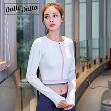 Женская открытая рубашка для йоги спортивная одежда для тренажерного зала фитнес Быстросохнущий женский спортивный топ для девочек Спортивная одежда на молнии